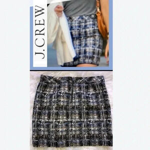 J. Crew Gilded Tweed Mini Skirt